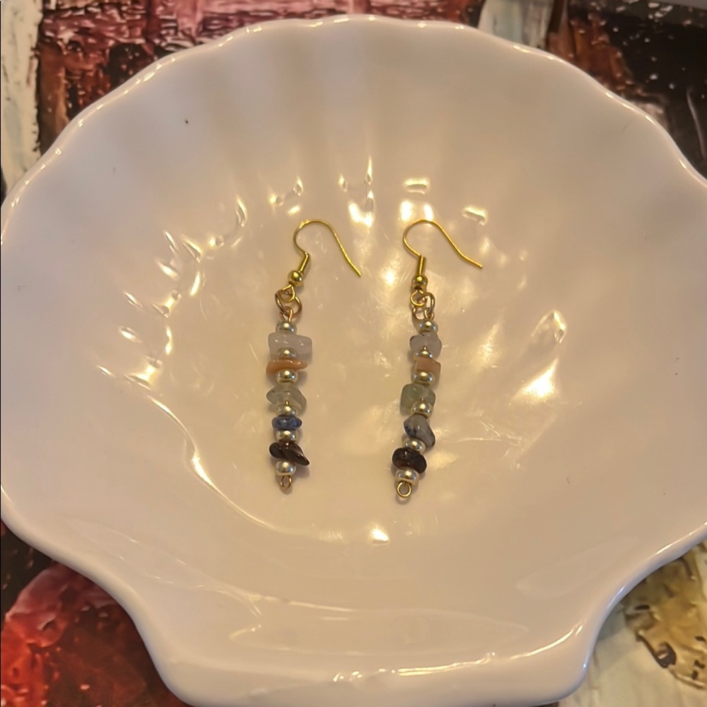 Gold Classic Earrings with Elegant Design